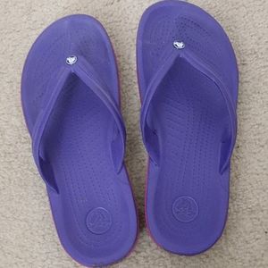 Purple/Pink Crocs Flip Flops